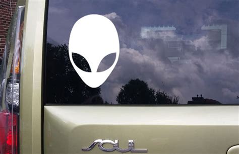 Alien Head Vinyl Car Decal Alien Macbook Decal Laptop | Etsy