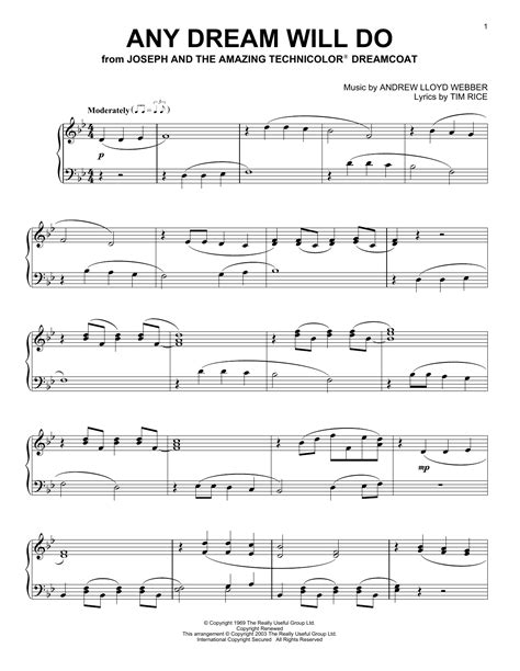 Any Dream Will Do | Sheet Music Direct