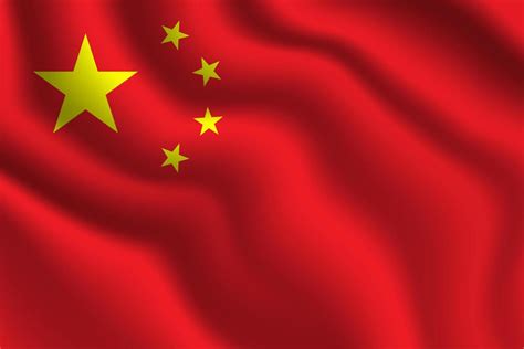 China national flag vector illustration with official colors design ...