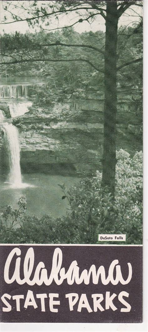 1950's Alabama State Parks Map & Promotional Brochure | #4609502191