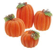 4 Piece Set BatteryOperated Lit Beaded Pumpkins by Valerie Parr Hill. On QVC Halloween ...