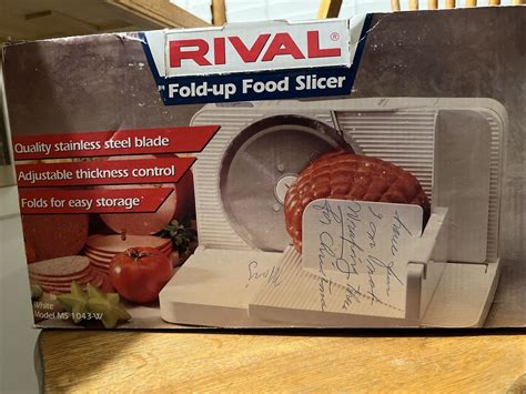 Rival Fold-Up Electric Food Slicer for Meat Cheese Model MS1043W w/manual | eBay