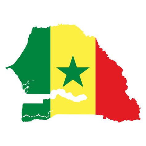 Senegal Flag Map | Free SVG