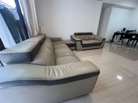 Italian leather sofa, Furniture & Home Living, Furniture, Sofas on Carousell