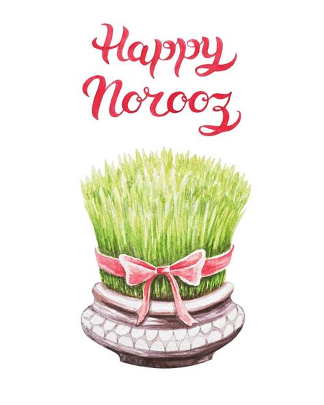 Greeting Card Template Happy Norooz Persian New Year Stock Illustration - Image: 66716150