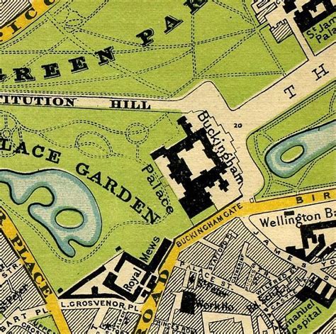 Map of Buckingham Palace and Garden, 1897 - Maps on the Web