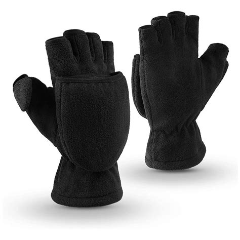 OZERO 3m Insulated Gloves | Fingerless Convertible Thermal Mittens ...