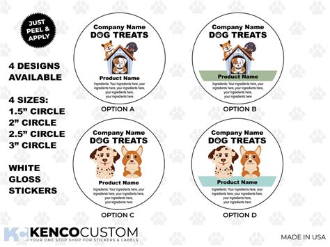 Dog Treat Stickers Dog Treat Labels Dog Bakery Stickers Personalized / Customized - Etsy