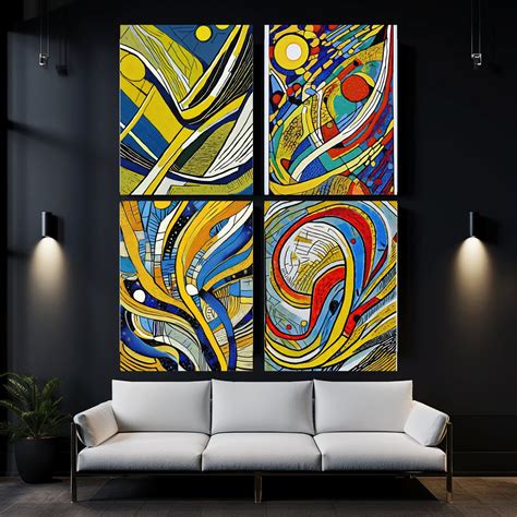 4 Neo Expressionism Digital Painting Colorful Expressionism Wall Art ...