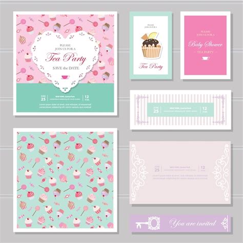 Premium Vector | Cute card templates set.