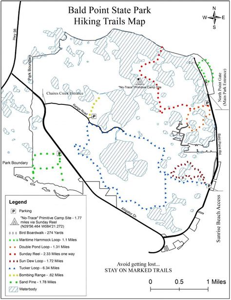 State Park Hiking Trails - Black Sea Map