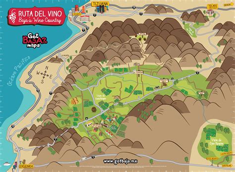 Printable Valle De Guadalupe Map