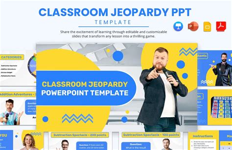 Classroom Jeopardy Template in PDF, PPT, Google Slides, Apple Keynote ...