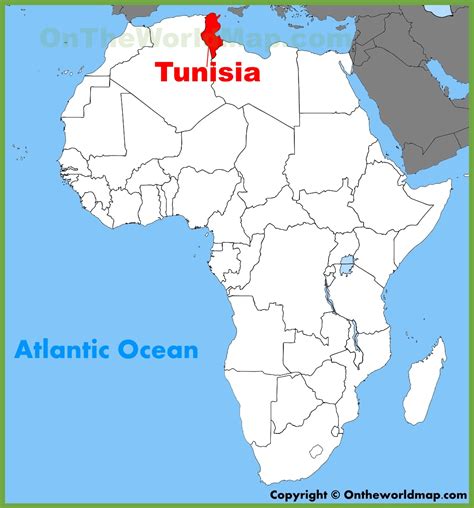 Tunisia Map Africa