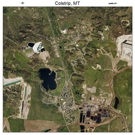 Aerial Photography Map of Colstrip, MT Montana