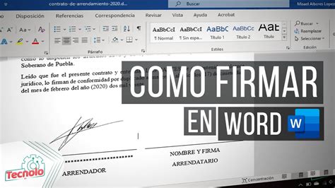 Como hacer una FIRMA autografa en WORD 2020 - YouTube