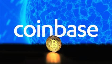 Coinbase Cryptocurrency Stock Market Name on Abstract Digital ...