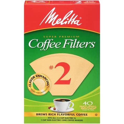 Melitta Natural Brown Paper Cone Coffee Filters #2 Size | Hy-Vee Aisles Online Grocery Shopping