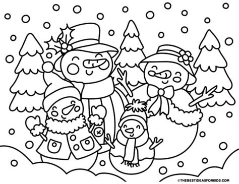 Snowman Coloring Pages (Free Printables) - The Best Ideas for Kids