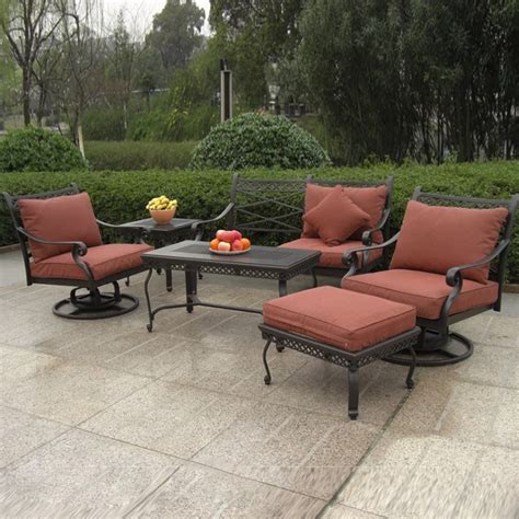 6 piece cast aluminum patio furniture Outdoor furniture sofa set ...