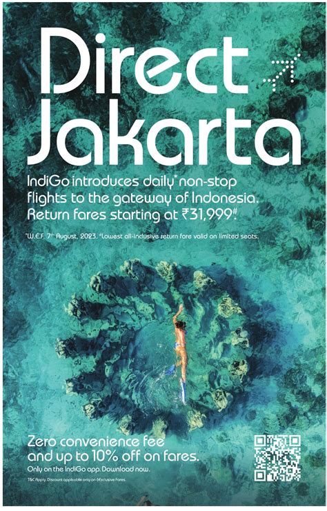 Indigo Direct Jakarta Introduces Daily Non Stop Flights Ad - Advert Gallery