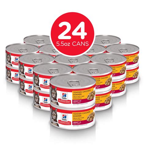 Hill's Science Diet Adult Canned Cat Food, Tender Chicken Dinner, 5.5 ...