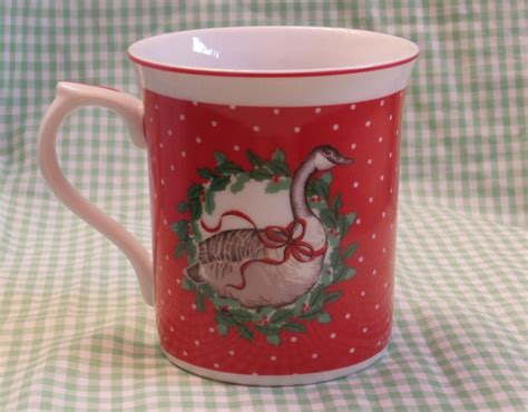 Christmas Goose Coffee Mug Vintage George Good Red and Green - Etsy | Coffee mugs vintage ...