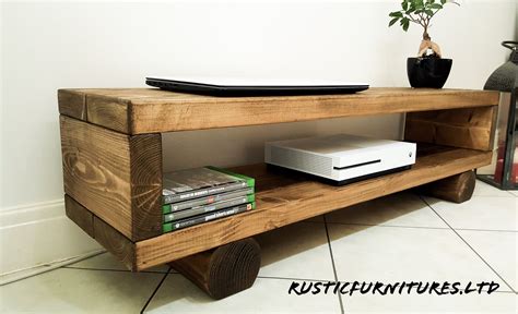 TV Stand/TV Cabinet/Chunky Rustic Handmade Furniture/Solid Pine Wood – Rustic Furnitures