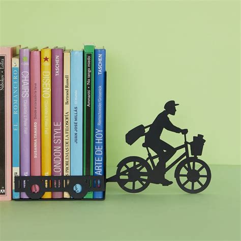 Balvi Bookend Postman Black colour Decorative Metal - España