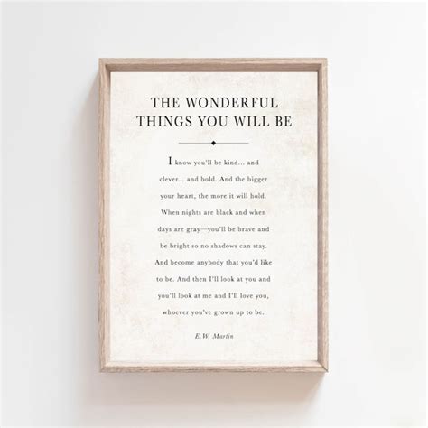 The Wonderful Things You Will Be Literature Printable Book | Etsy