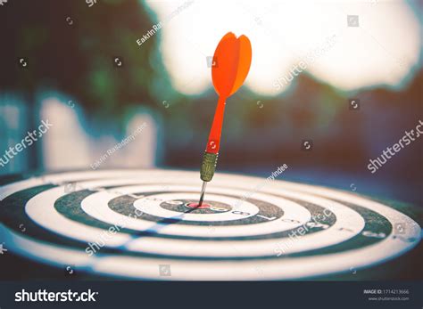 Bullseye Bullseye Dart Board Has Dart Stock Photo 1714213666 | Shutterstock