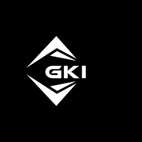 GKI abstract technology logo design on Black background. GKI creative ...