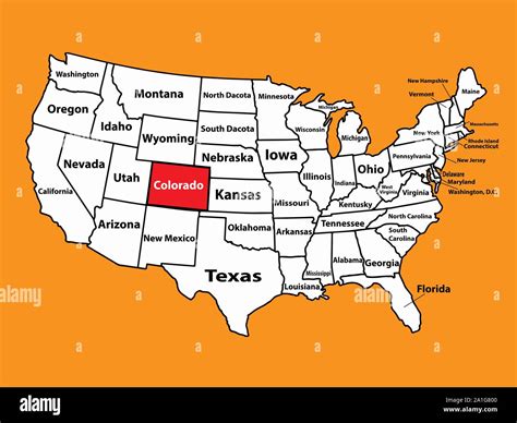 Colorado State Location Map.Vector illustration eps10 Stock Vector Image & Art - Alamy