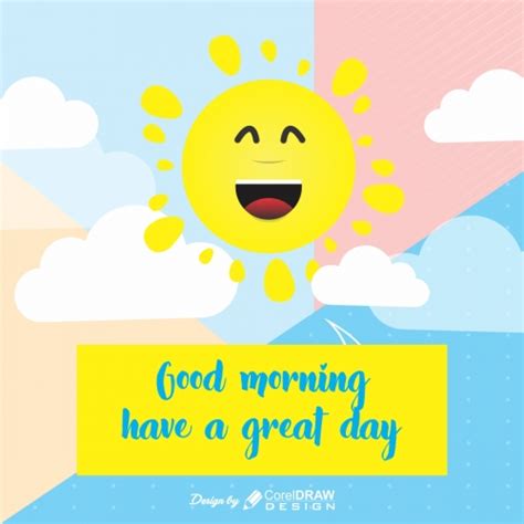 Download Beautiful Good Morning Template Design | CorelDraw Design ...