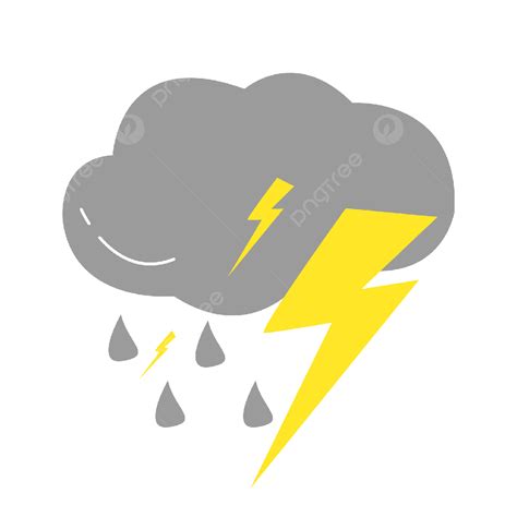 Yellow Lightning White Transparent, Thunderstorm Weather Lightning Clip ...