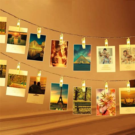 Photo String Lights - 10 LED | Fairy Lights With Photo Clips - PrintBEBO