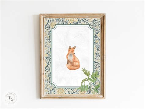 Floral Watercolor Woodland Nursery Art Set of 4 Baby Animal - Etsy