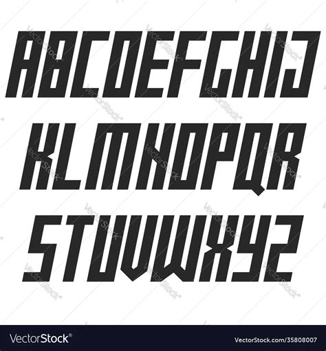 Modern bold italic font sans serif typography Vector Image