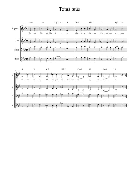 Totus Tuus Sheet music for Voice | Download free in PDF or MIDI ...