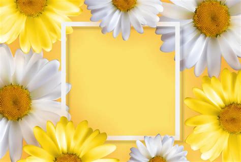 Cute Background with Frame and Flowers Collection 3503097 Vector Art at ...