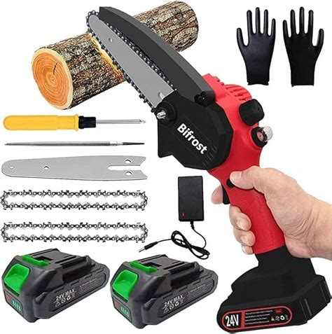 Mini Chainsaw 6 Inch Handheld Cordless Electric Chain Saw Portable 24V ...