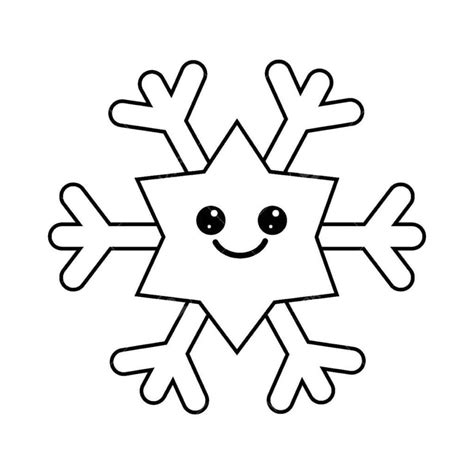 Cute Snowflake coloring page - Download, Print or Color Online for Free