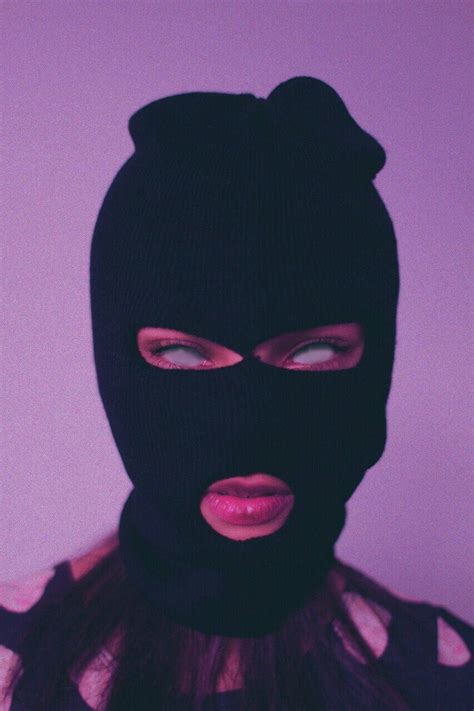 Download Iphone Baddie In Black Ski-mask Wallpaper | Wallpapers.com