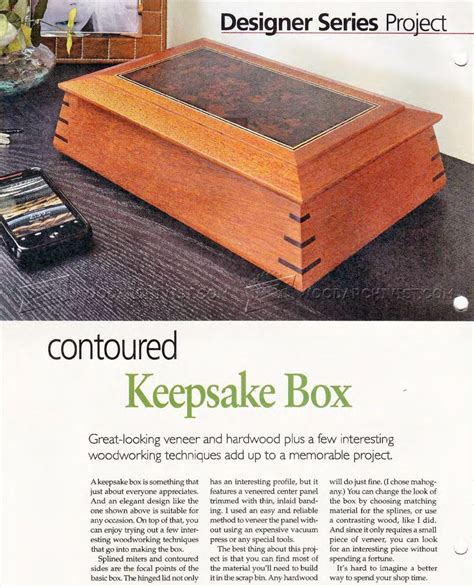 Keepsake Box Plans • WoodArchivist