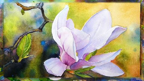 How to Paint the Magnolia Flower, Watercolor Painting, Part 2 - YouTube