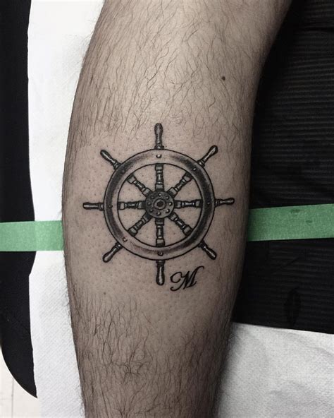 Ship’s wheel tattoo - Tattoogrid.net