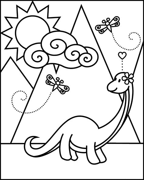 Brontosaurus 4 Coloring Page - Free Printable Coloring Pages for Kids