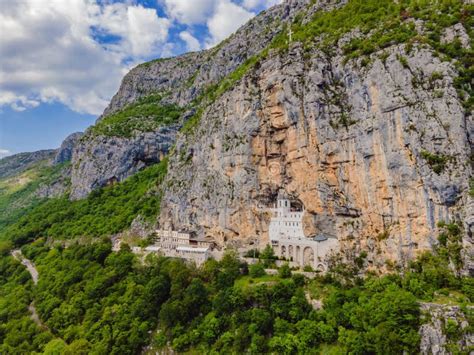 Monastery of Ostrog, Serbian Orthodox Church Situated Against a ...