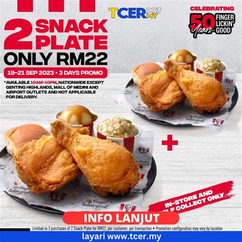 Promo KFC 2 Snack Plate Hanya Dengan Harga RM22 Sahaja! - TCER.MY