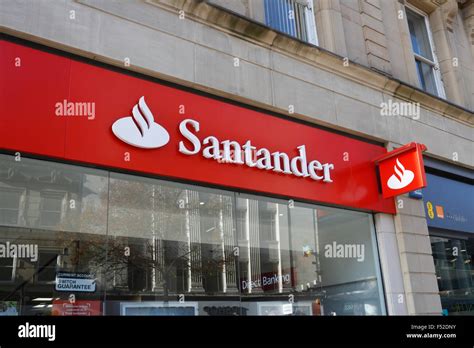 Santander Bank Sign Logo Stock Photo - Alamy